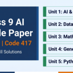 CBSE Class 9 AI Sample Paper 2025-26 banner — Code 417 with full solutions
